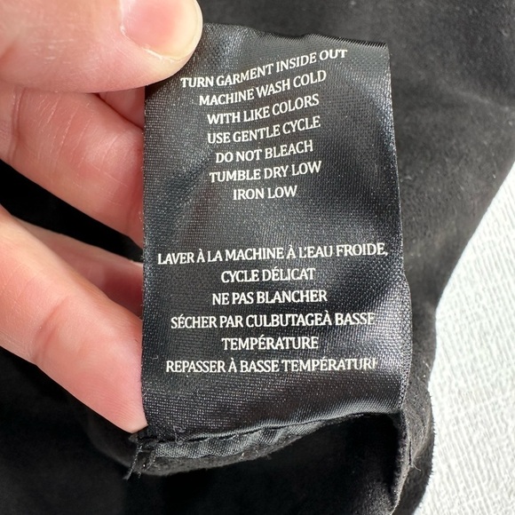 Blank NYC faux suede drape wrap front jacket black size S - Picture 11 of 11